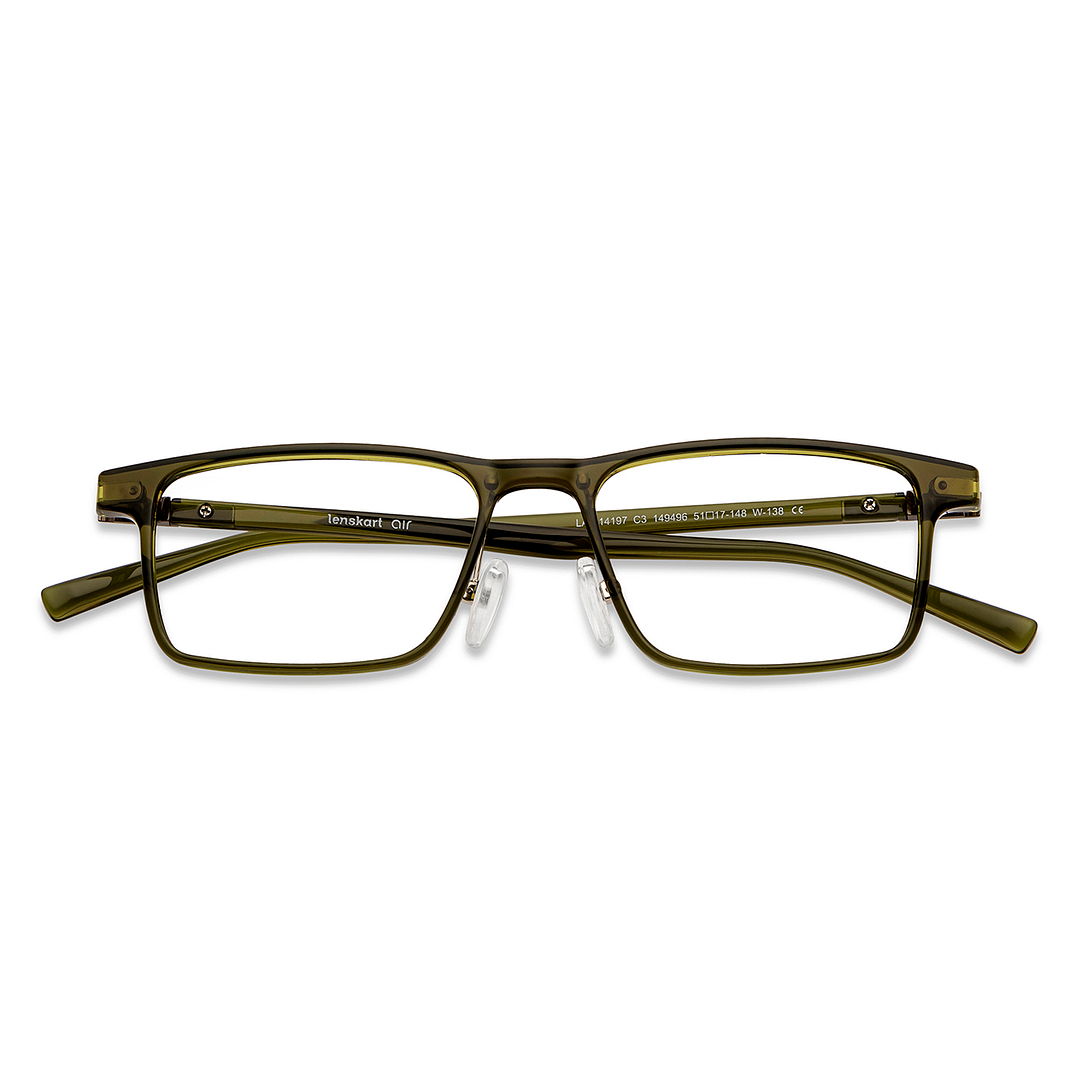 Lenskart Air Online Green Full Rim Rectangle left side