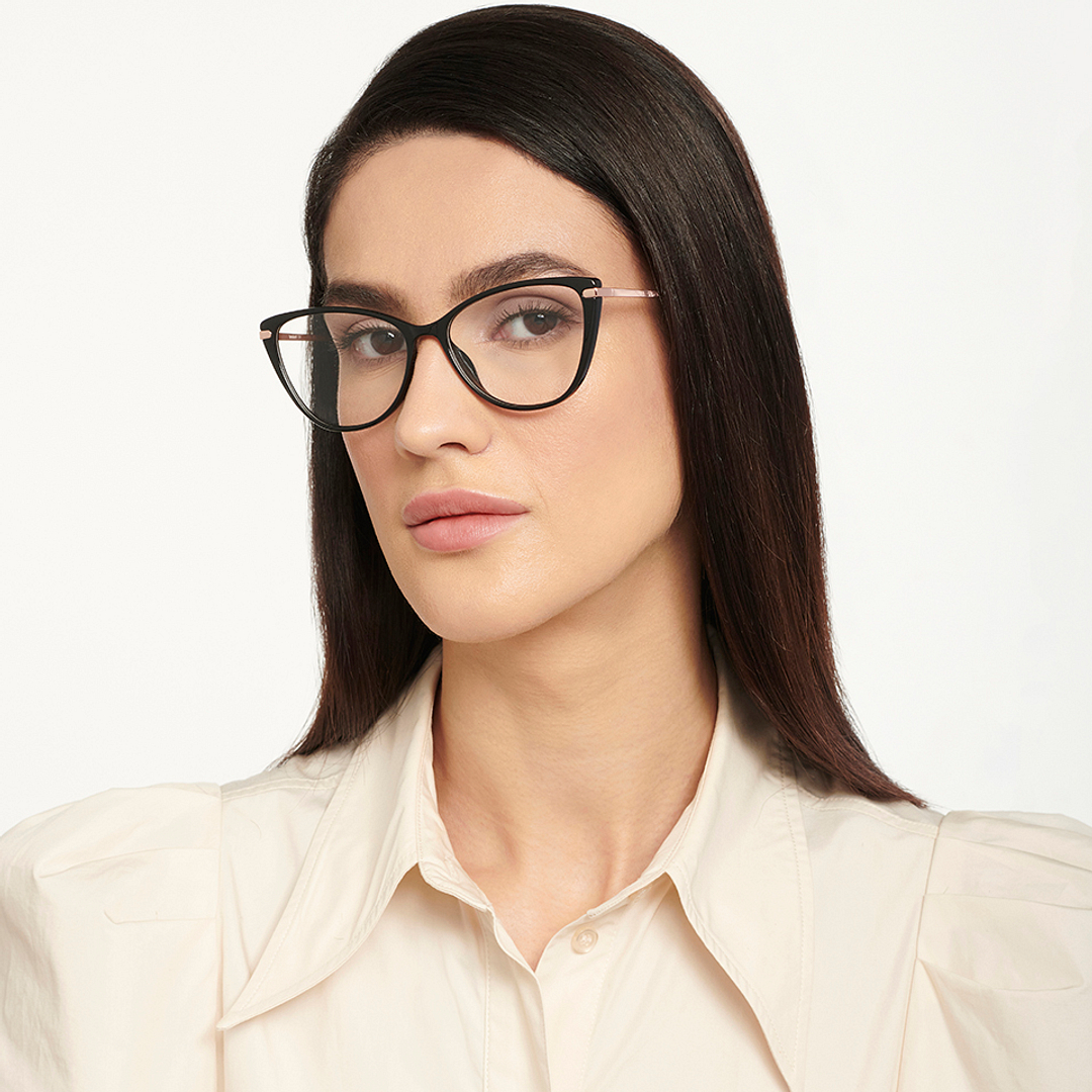 Lenskart Air Online Black Full Rim Cat Eye right side