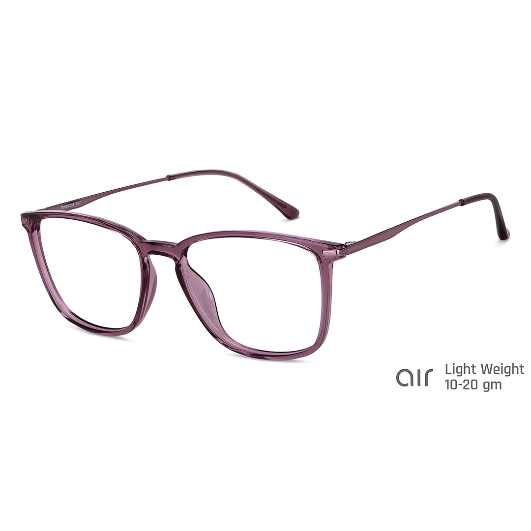 Lenskart Air Online Purple Transparent Full Rim Square right side