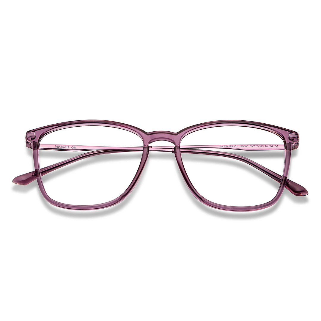 Lenskart Air Online Purple Transparent Full Rim Square left side