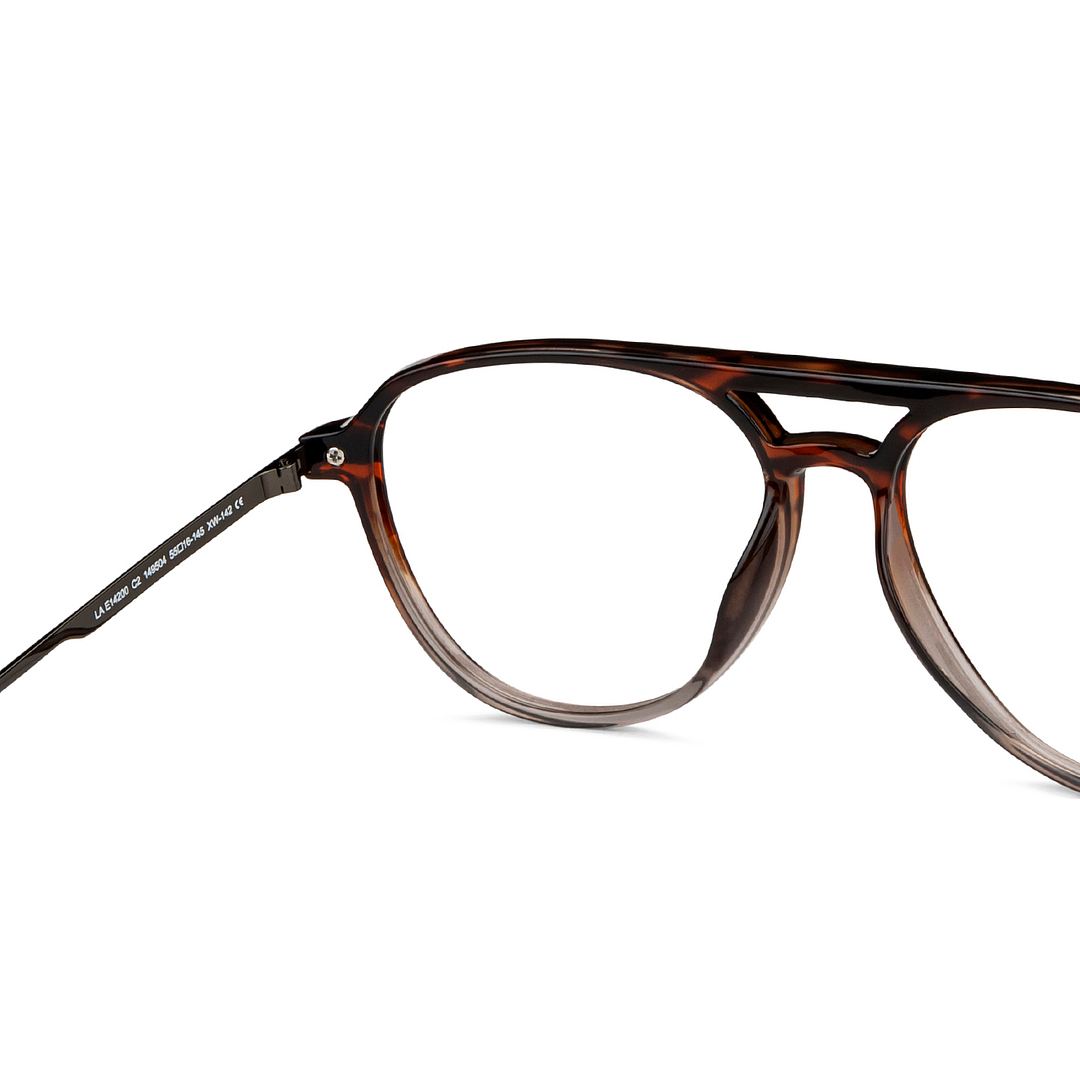 Lenskart Air Online Brown Transparent Full Rim Aviator right side