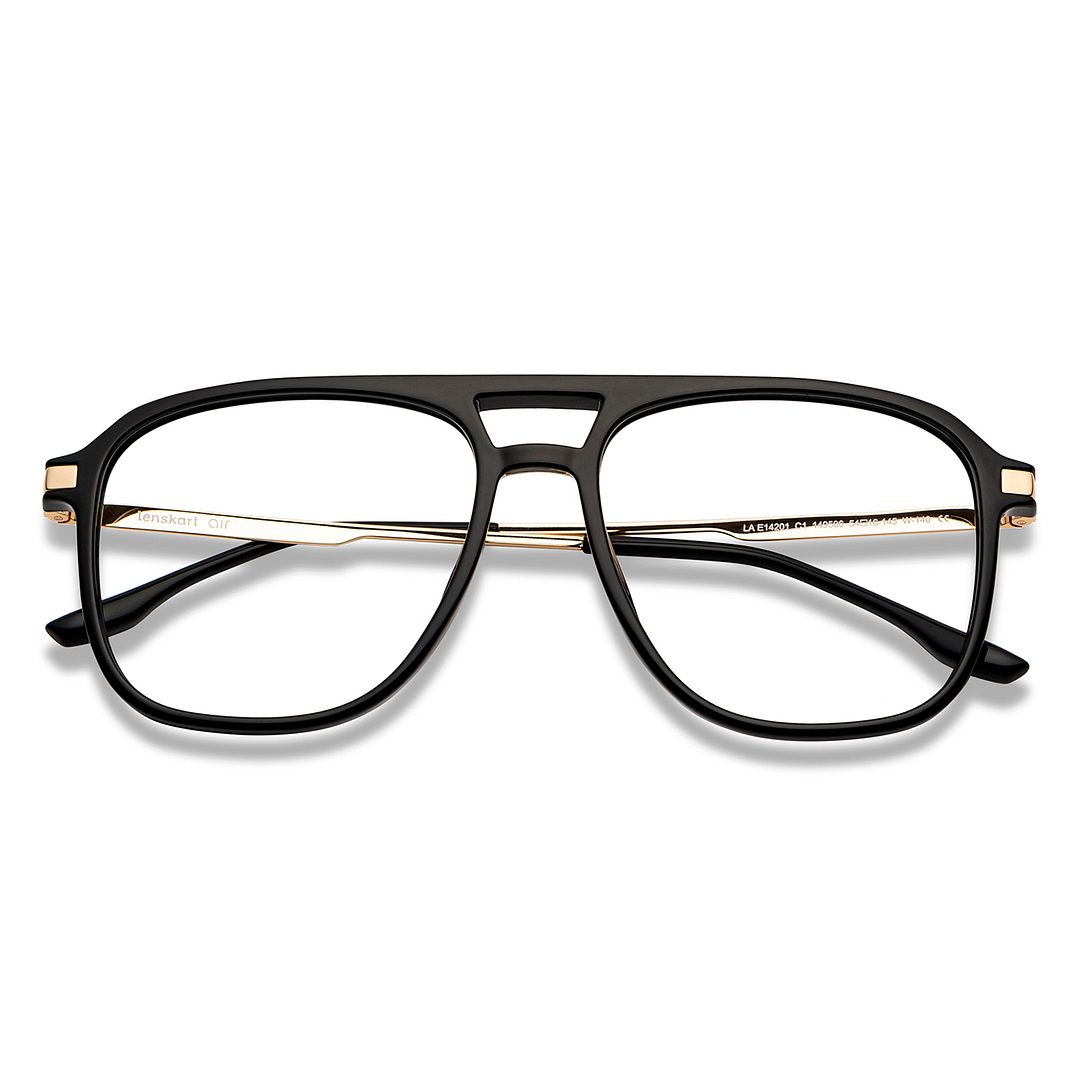 Lenskart Air Online Black Full Rim Aviator left side