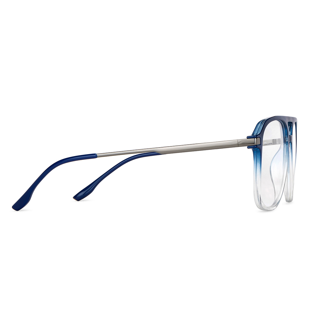Lenskart Air Online Blue Transparent Full Rim Aviator left side