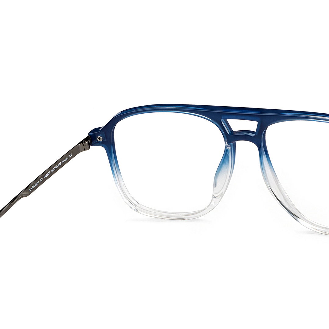 Lenskart Air Online Blue Transparent Full Rim Aviator right side