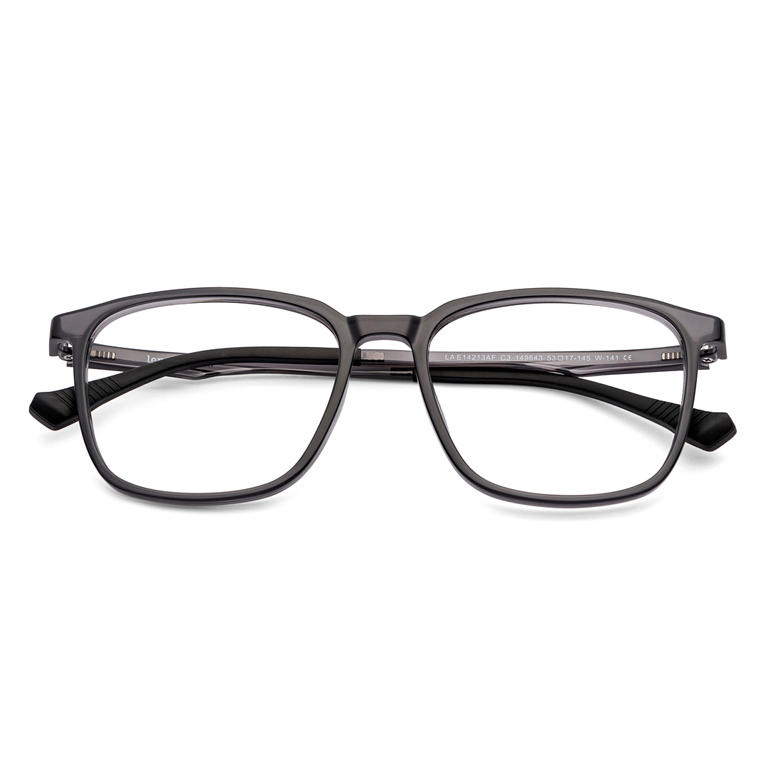 Lenskart Air Gray Transparent Full Rim Square left side