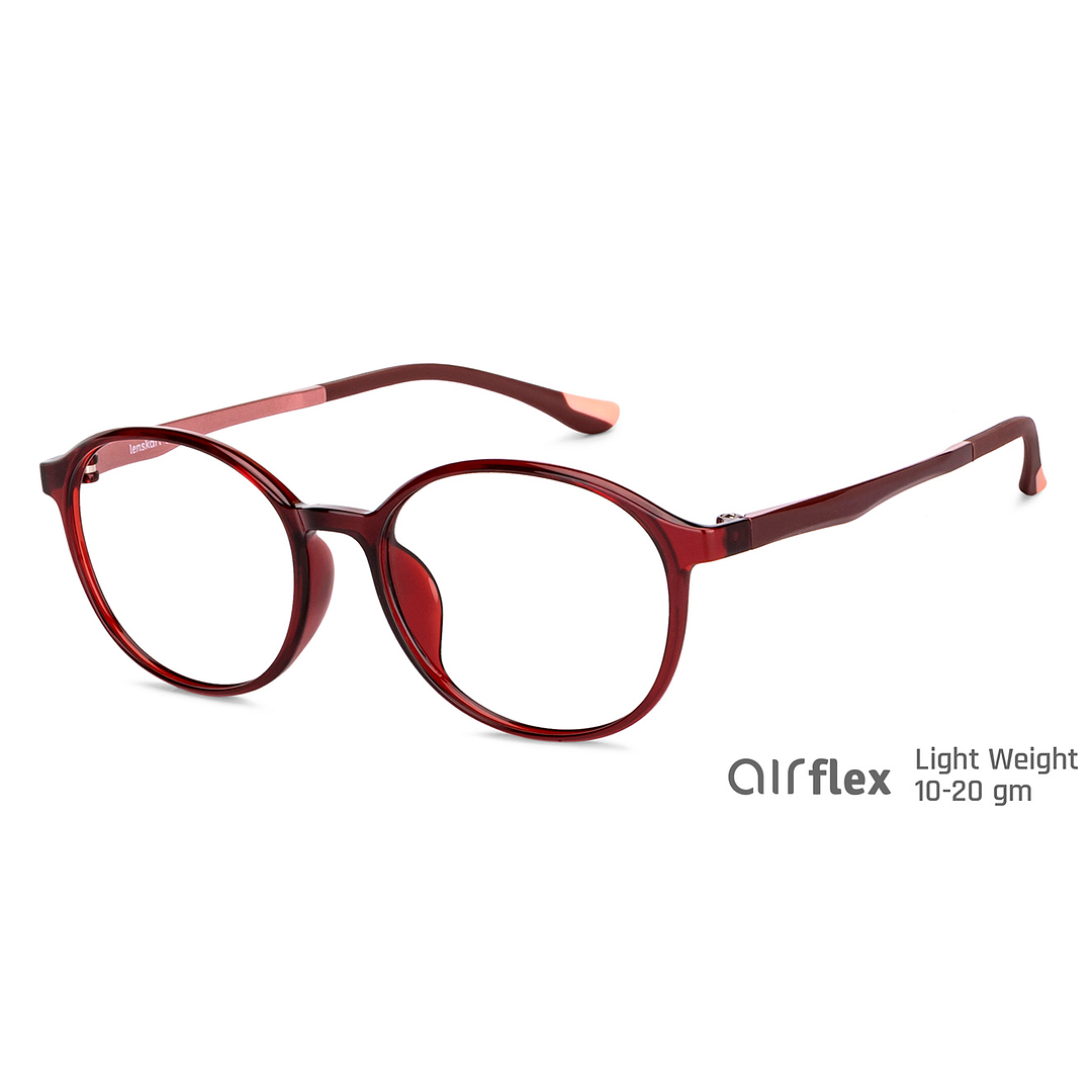 Lenskart Air Online Red Full Rim Round left side
