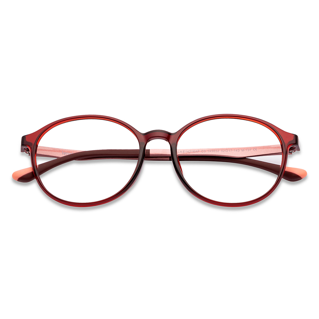 Lenskart Air Online Red Full Rim Round left side