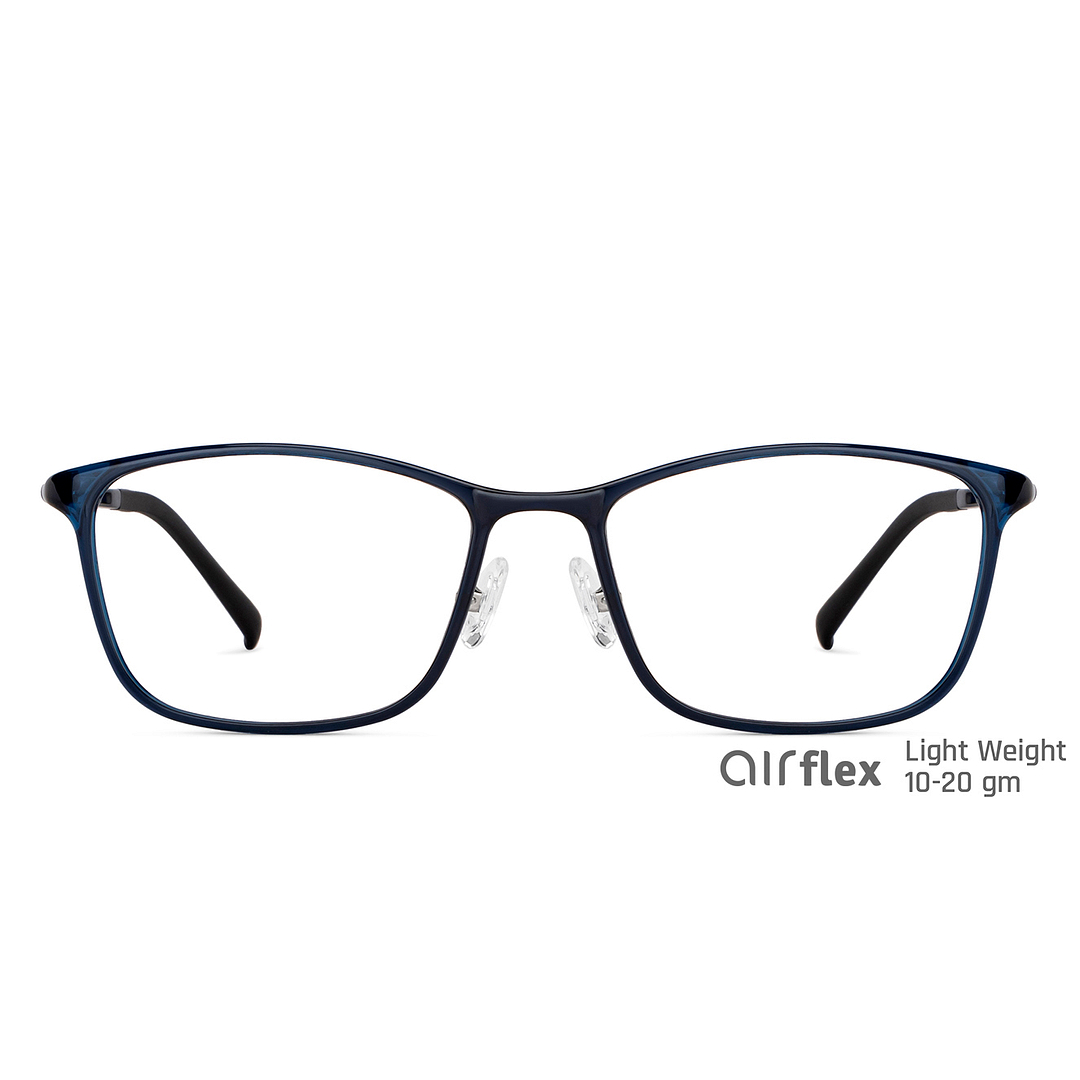 Lenskart Air Blue Transparent Full Rim Square right side