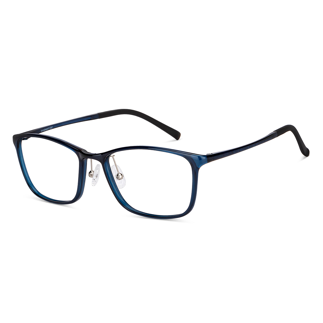 Lenskart Air Blue Transparent Full Rim Square right side