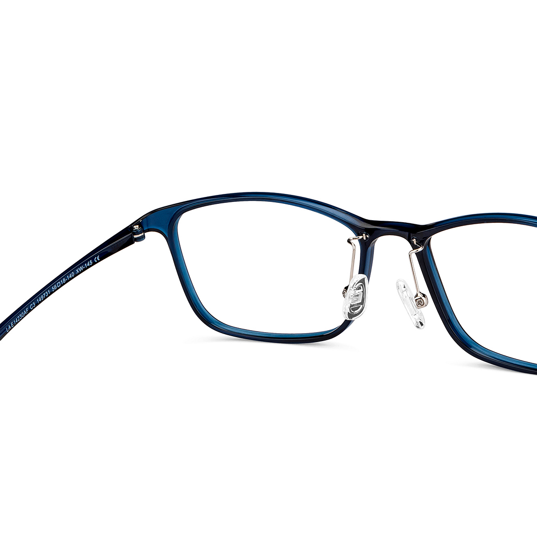 Lenskart Air Blue Transparent Full Rim Square right side