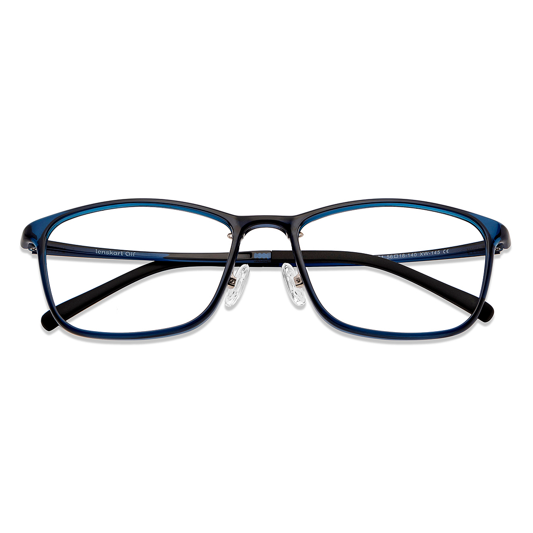 Lenskart Air Blue Transparent Full Rim Square left side