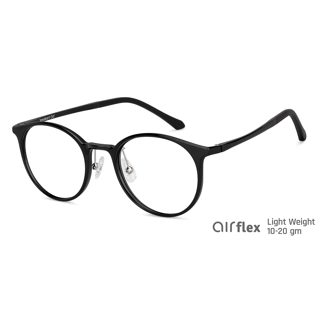 Lenskart Air Online Black Full Rim Round left side