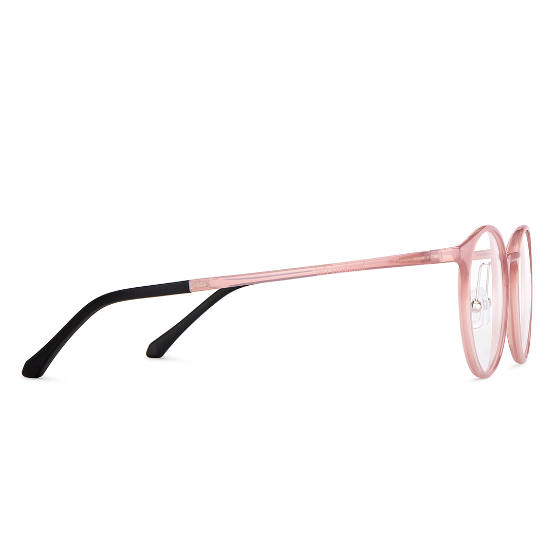 Lenskart Air Online Pink Transparent Full Rim Round left side