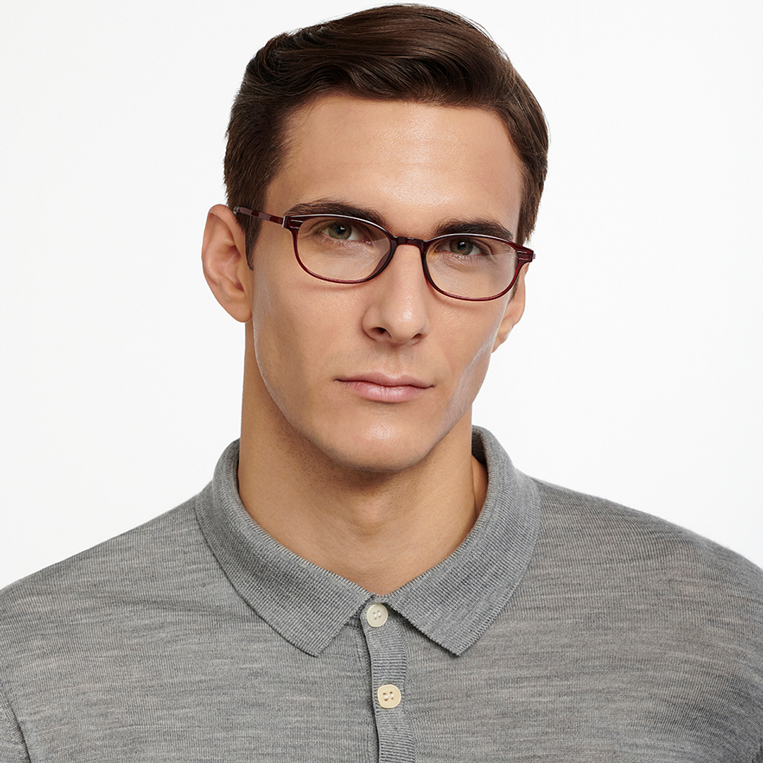 Lenskart Air Online Red Full Rim Rectangle left side