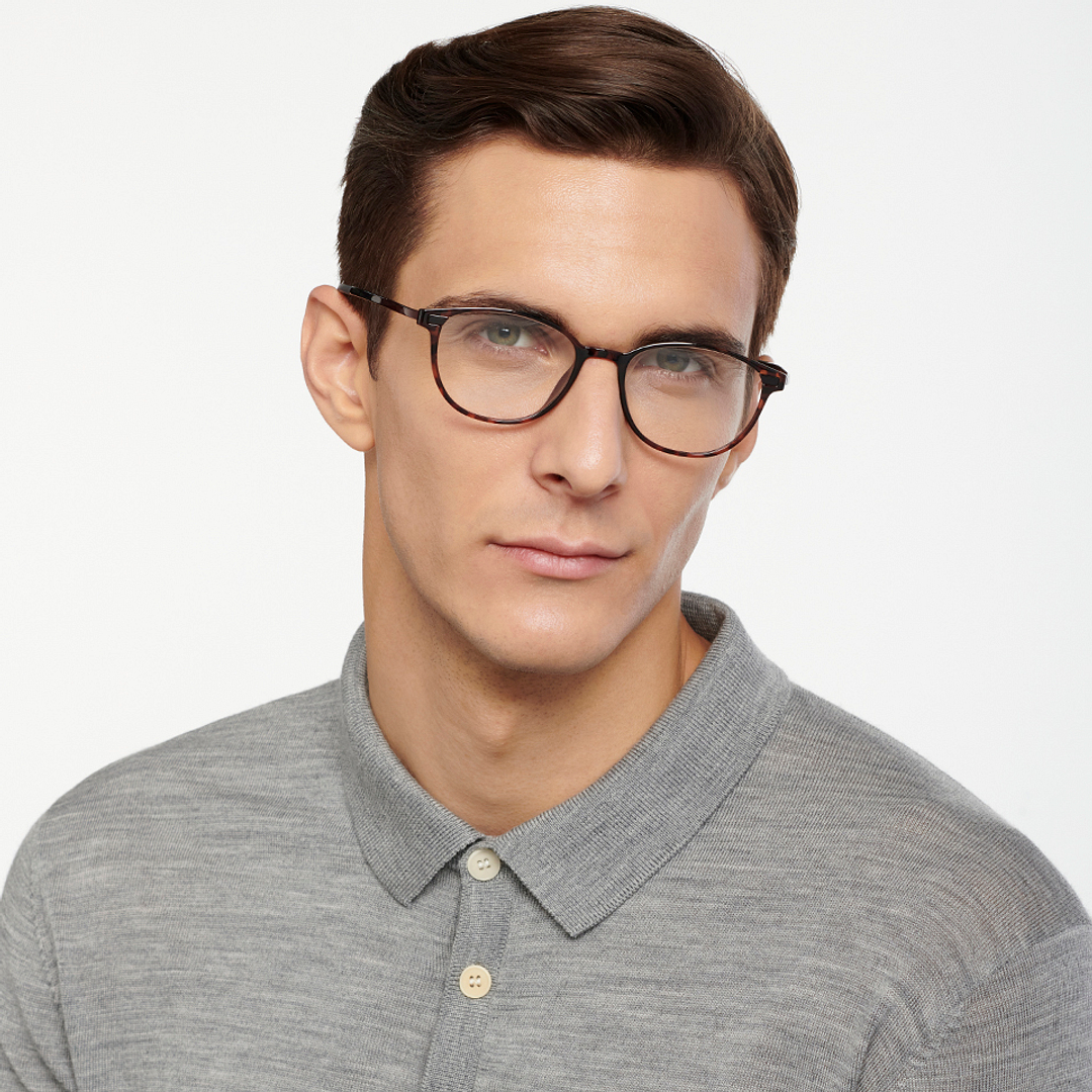 Lenskart Air Online Tortoise Full Rim Round left side