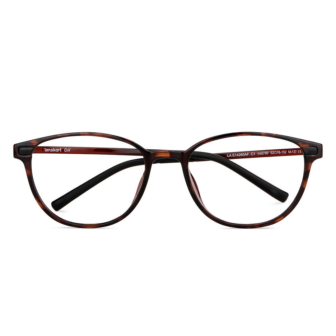 Lenskart Air Online Brown Transparent Full Rim Round right side