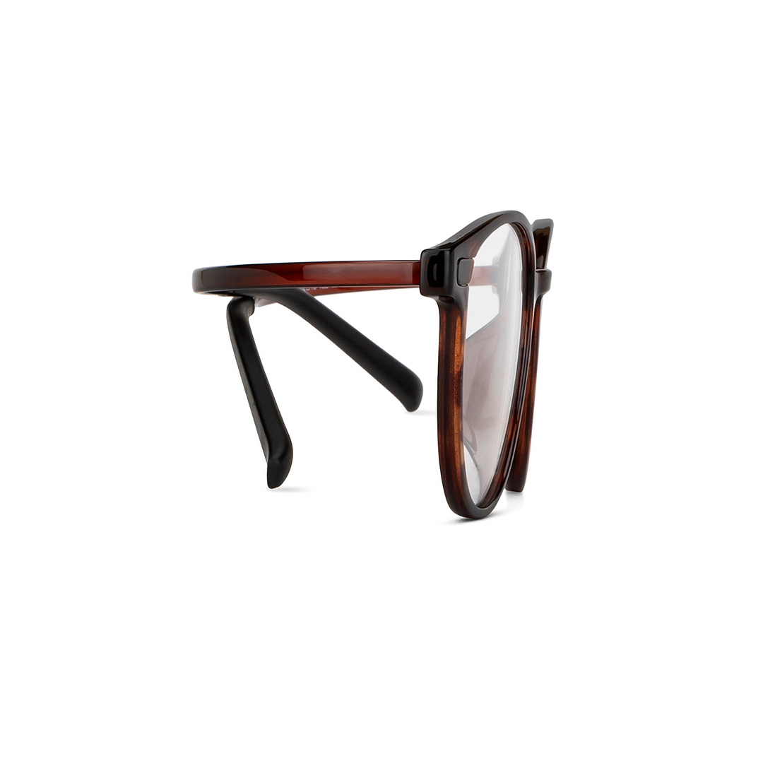 Lenskart Air Online Brown Transparent Full Rim Round left side