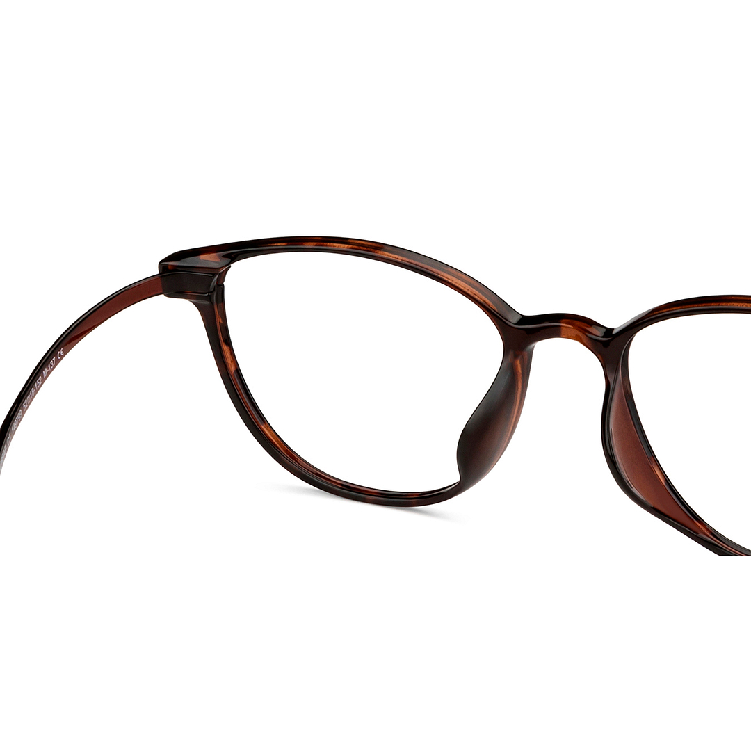Lenskart Air Online Brown Transparent Full Rim Round right side