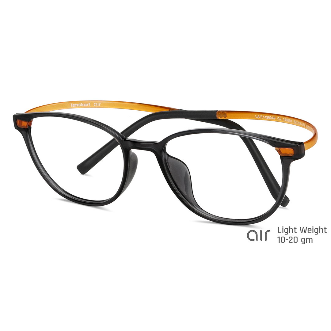 Lenskart Air Online Light Gray Full Rim Round left side