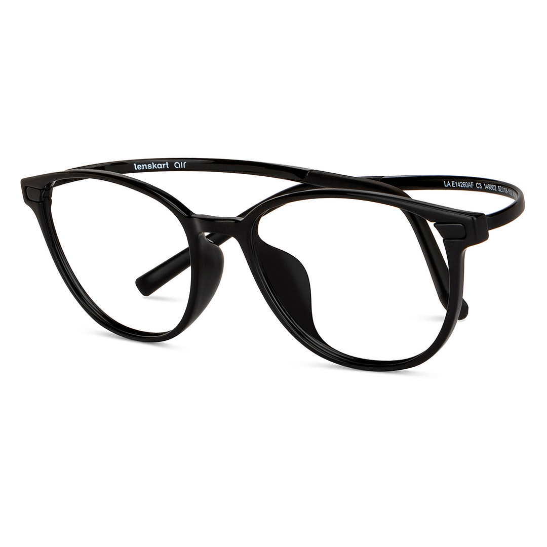 Lenskart Air Online Black Full Rim Round left side