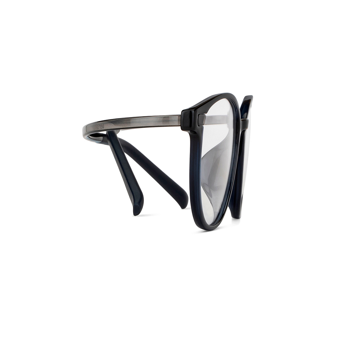 Lenskart Air Online Sky Blue Full Rim Round left side