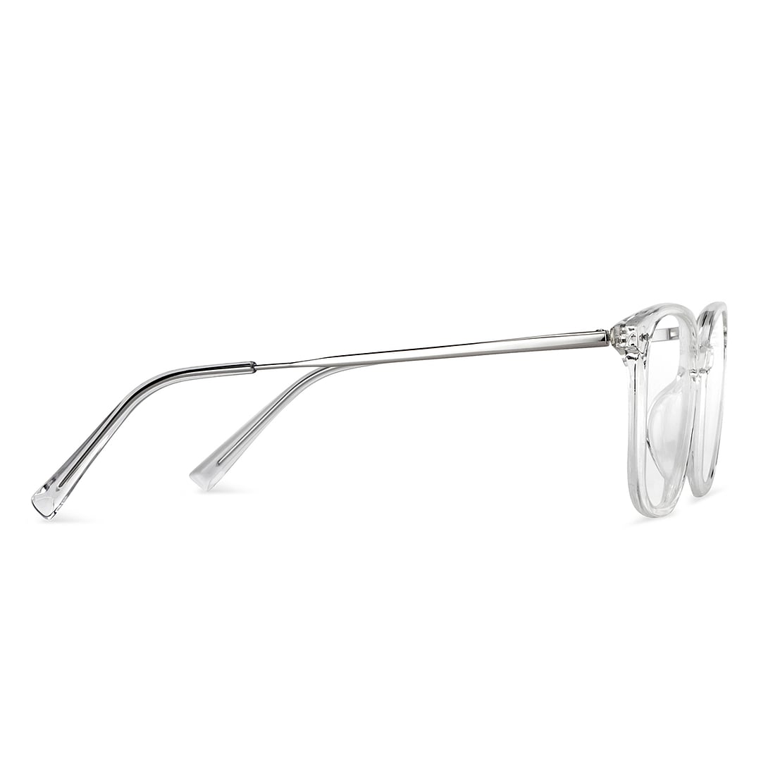 Lenskart Air Crystal Transparent Full Rim Square left side
