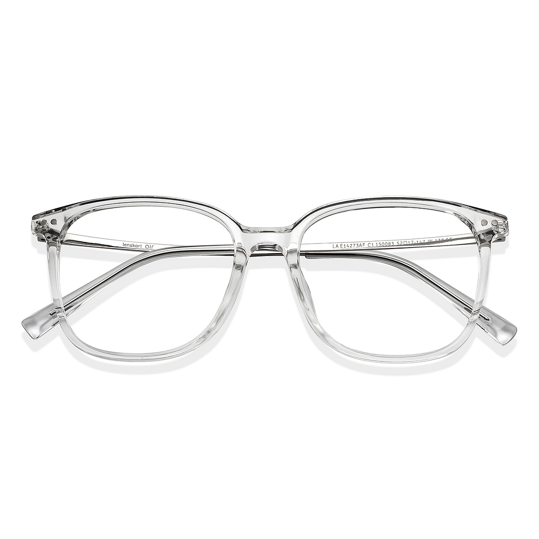 Lenskart Air Crystal Transparent Full Rim Square left side