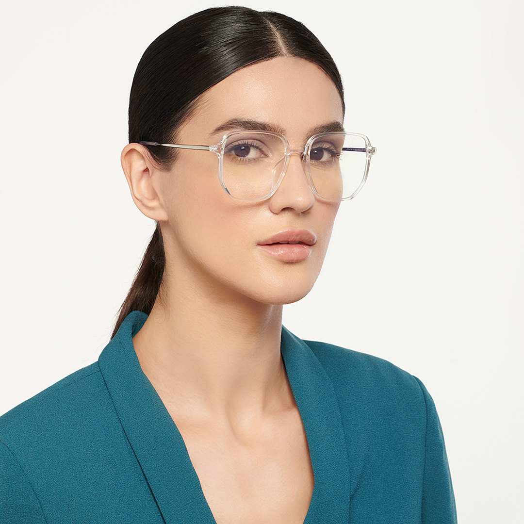 Lenskart Air Online Crystal Transparent Full Rim Square right side