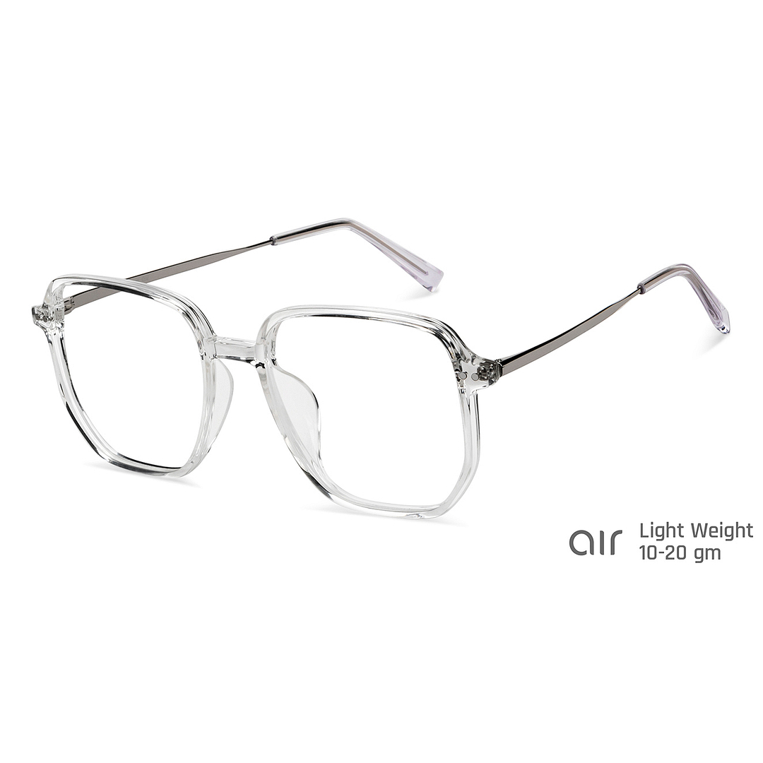 Lenskart Air Online Crystal Transparent Full Rim Square left side