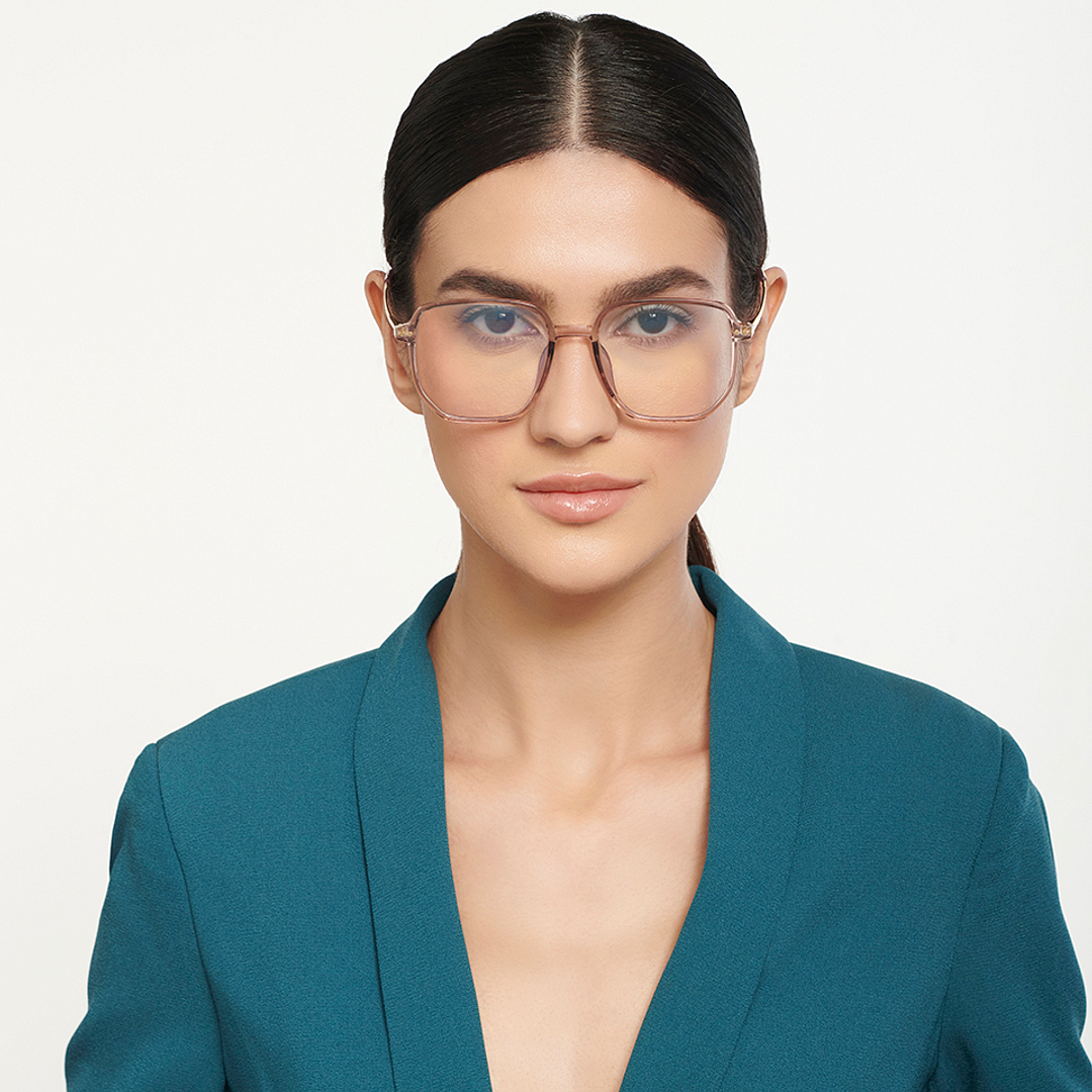 Lenskart Air Online Purple Transparent Full Rim Square left side