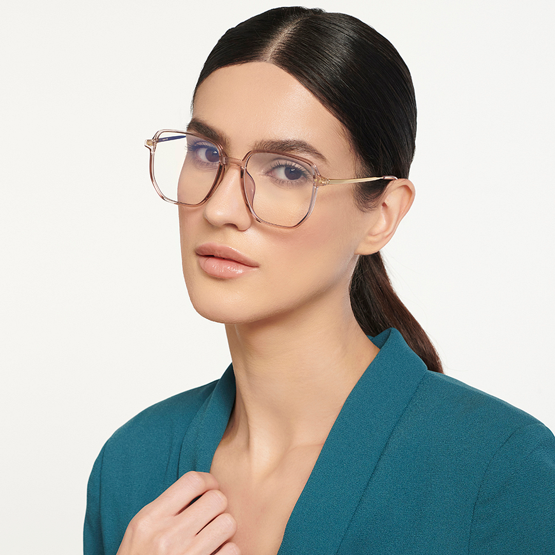 Lenskart Air Online Purple Transparent Full Rim Square right side