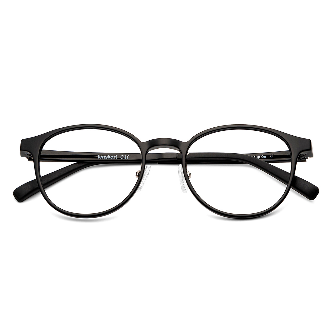 Lenskart Air Black Full Rim Round left side