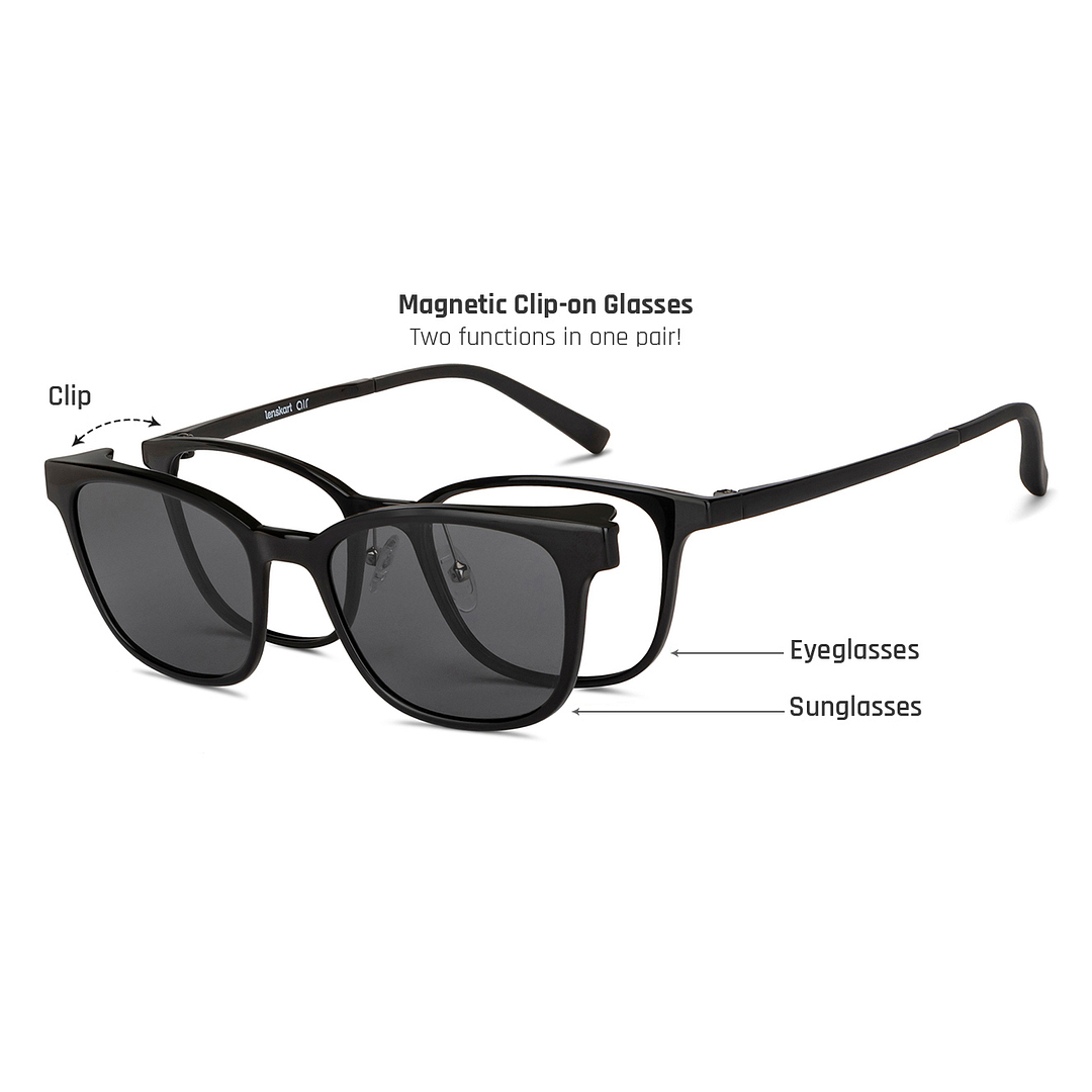 Lenskart Air Black Full Rim Square left side