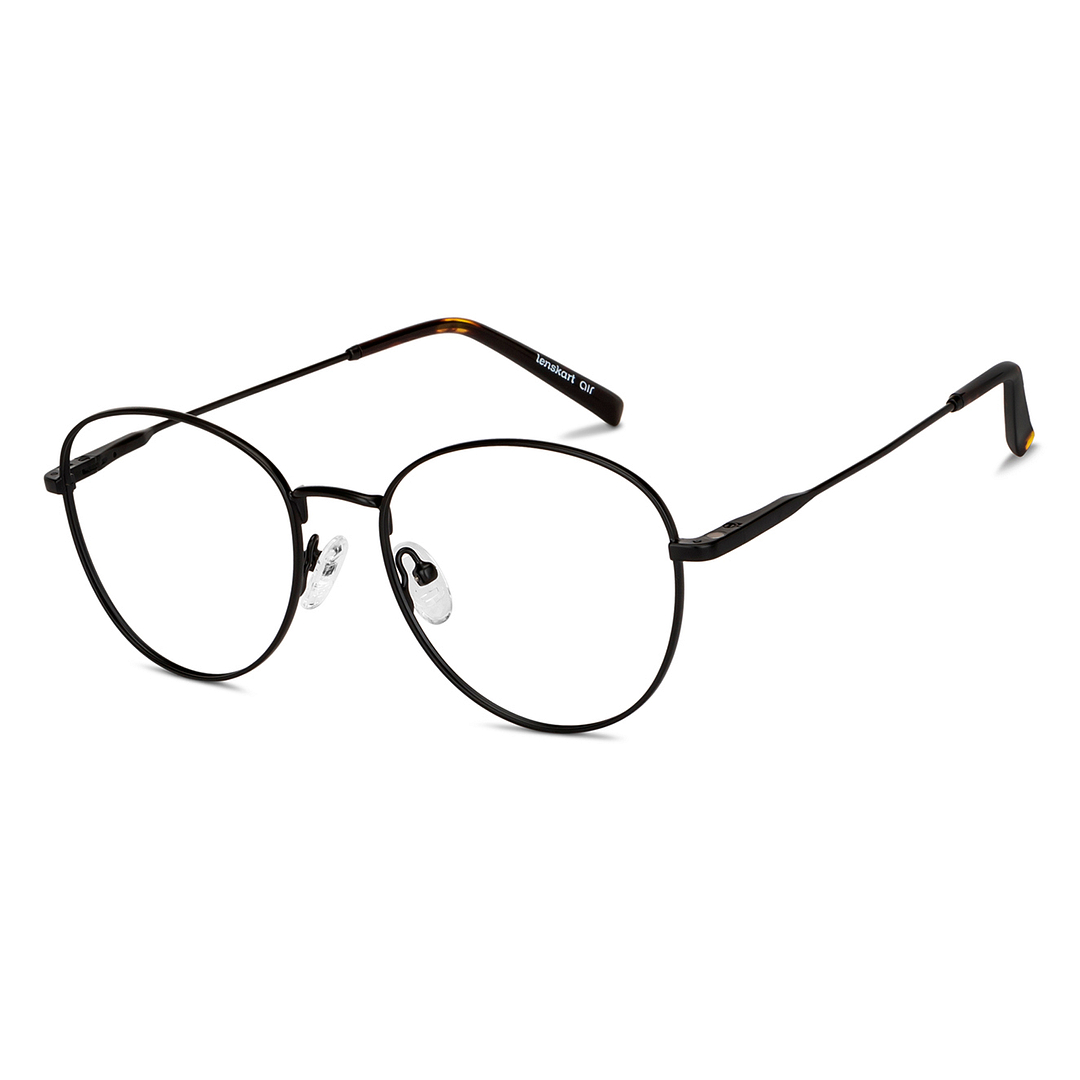 Lenskart Air Online Black Full Rim Round left side