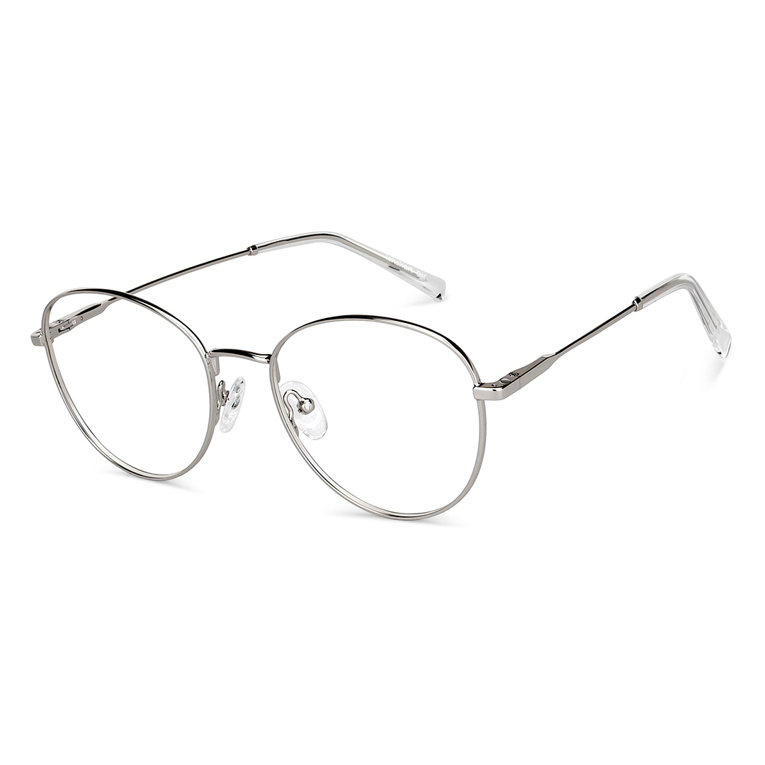 Lenskart Air Online Silver Full Rim Round left side