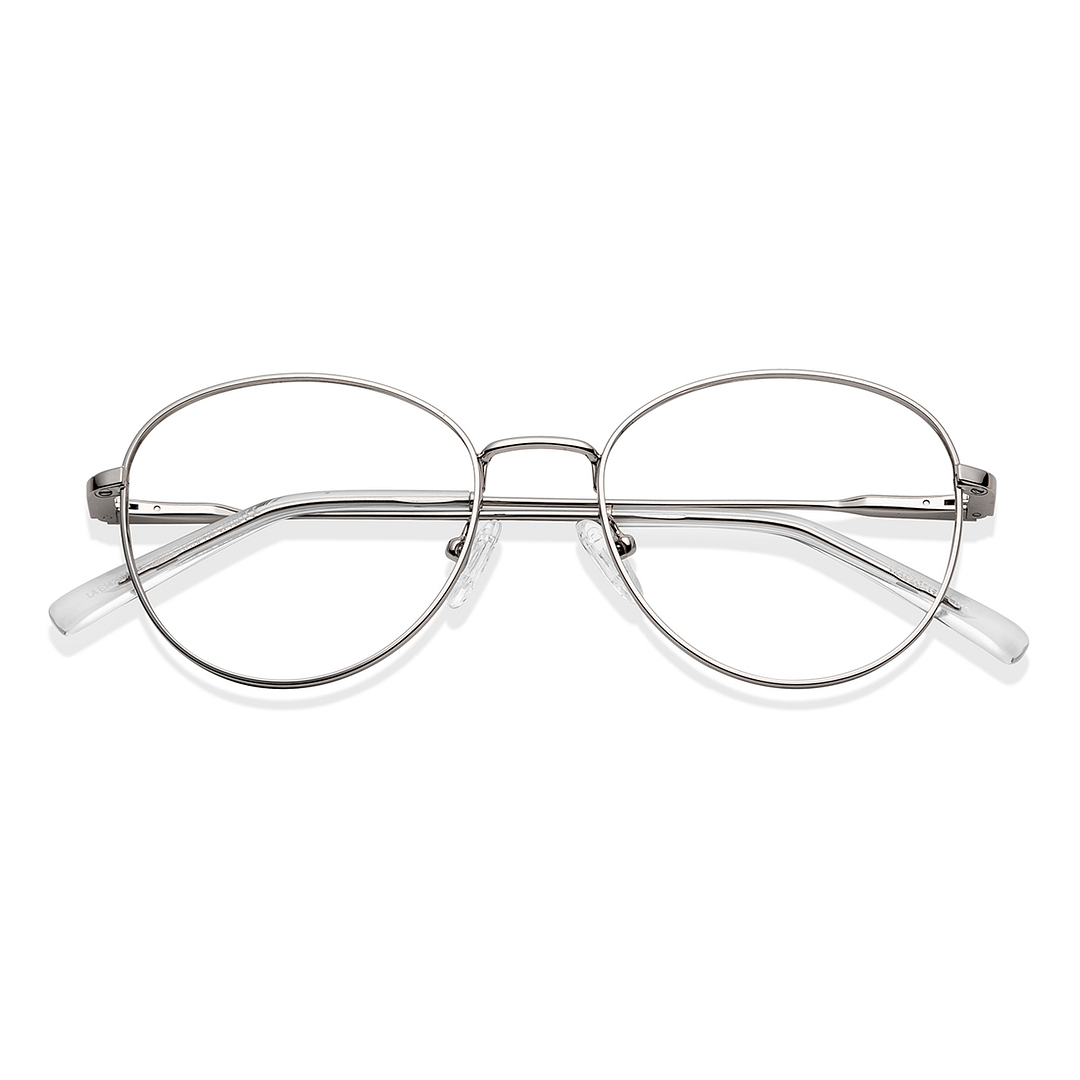 Lenskart Air Online Silver Full Rim Round left side
