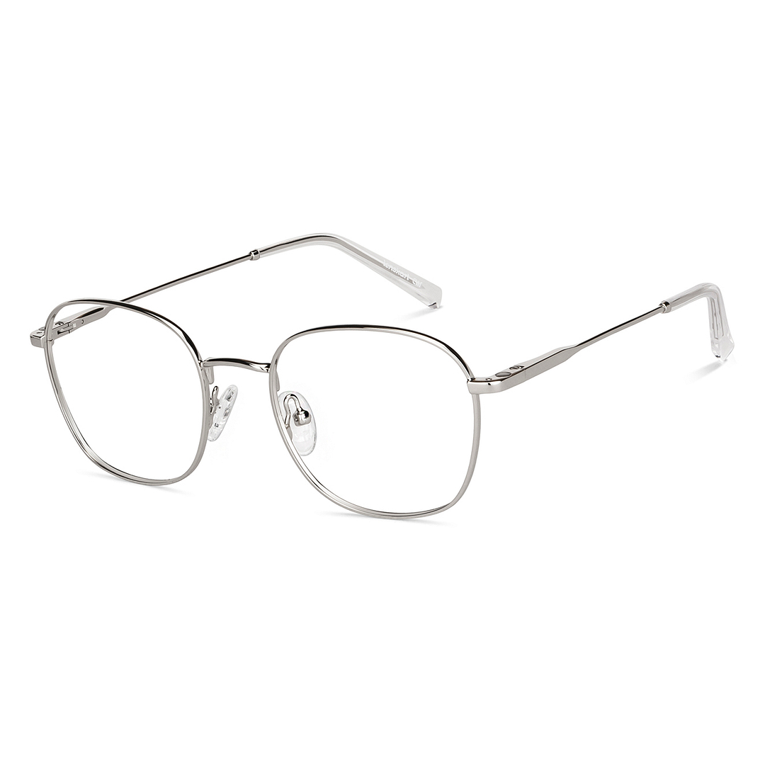 Lenskart Air Silver Full Rim Square left side