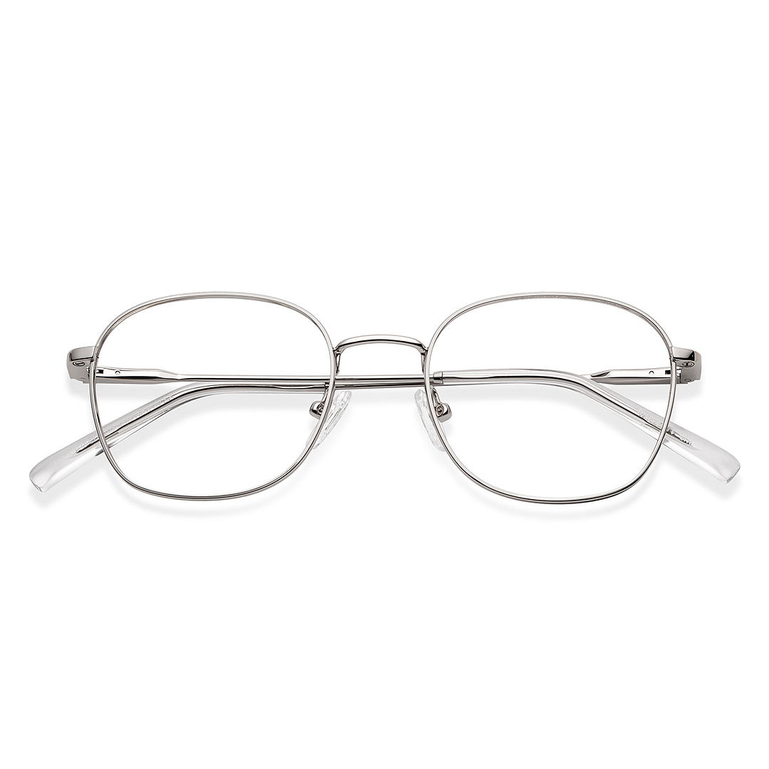 Lenskart Air Silver Full Rim Square left side