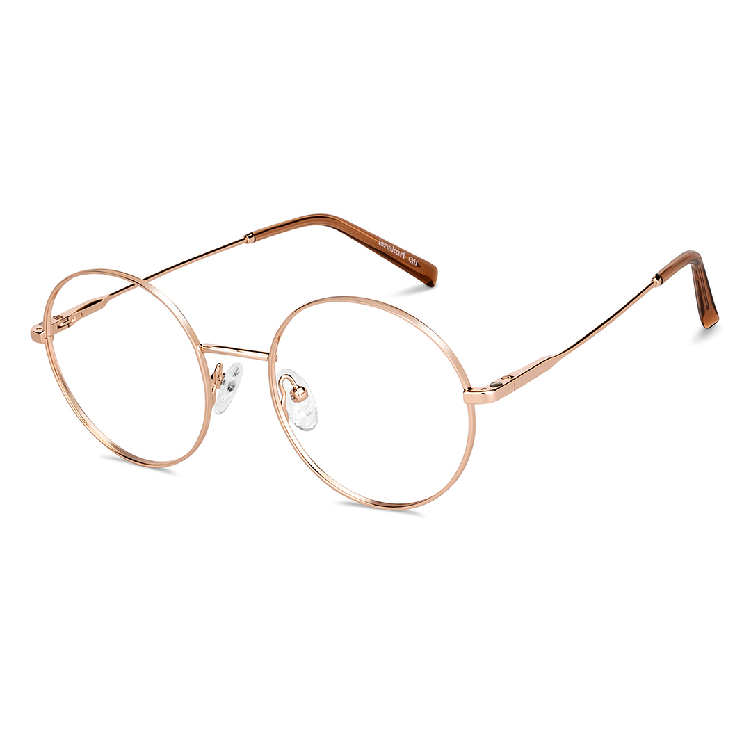 Lenskart Air Online Dark Brown Full Rim Round left side