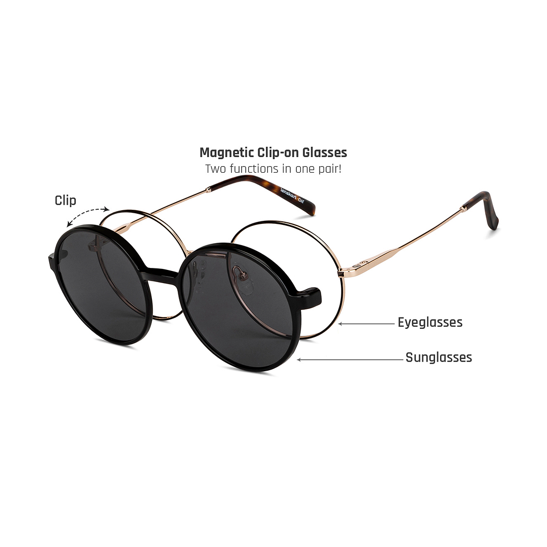 Lenskart Air Online Black Full Rim Round left side