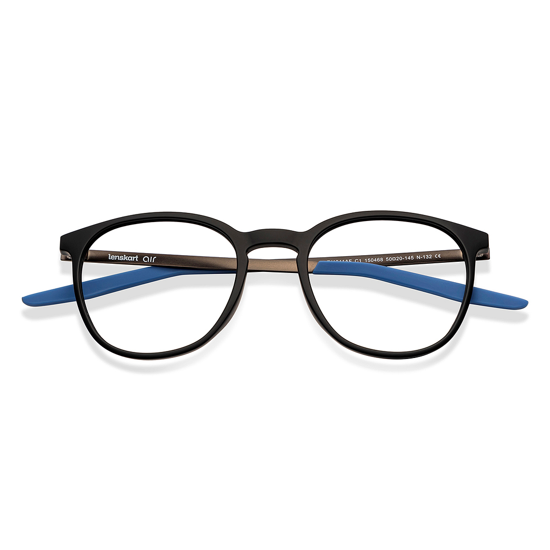 Lenskart Air Online Black Full Rim Round left side