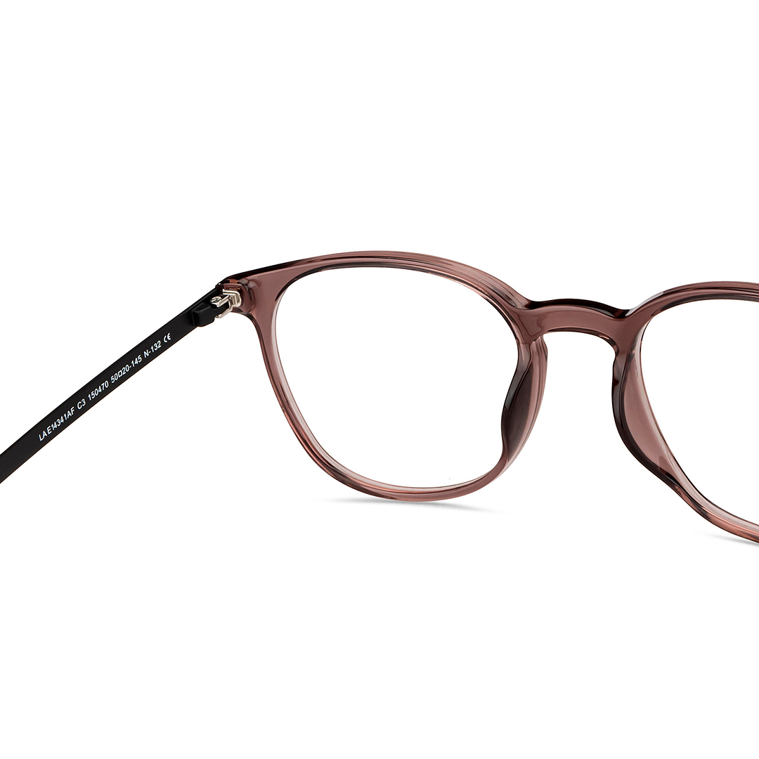 Lenskart Air Online Pink Transparent Full Rim Round right side