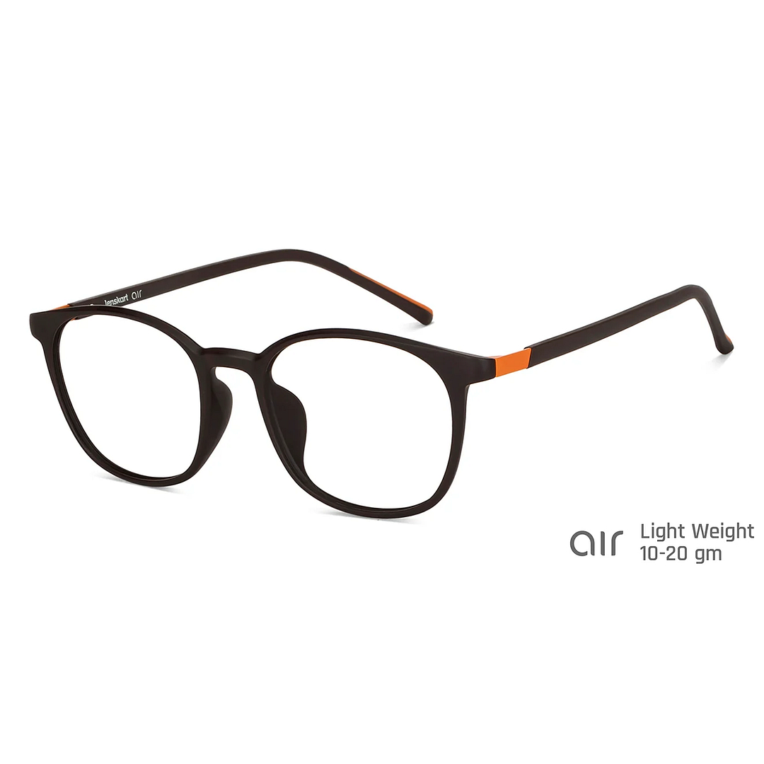 Lenskart Air Online Light Brown Full Rim Round left side