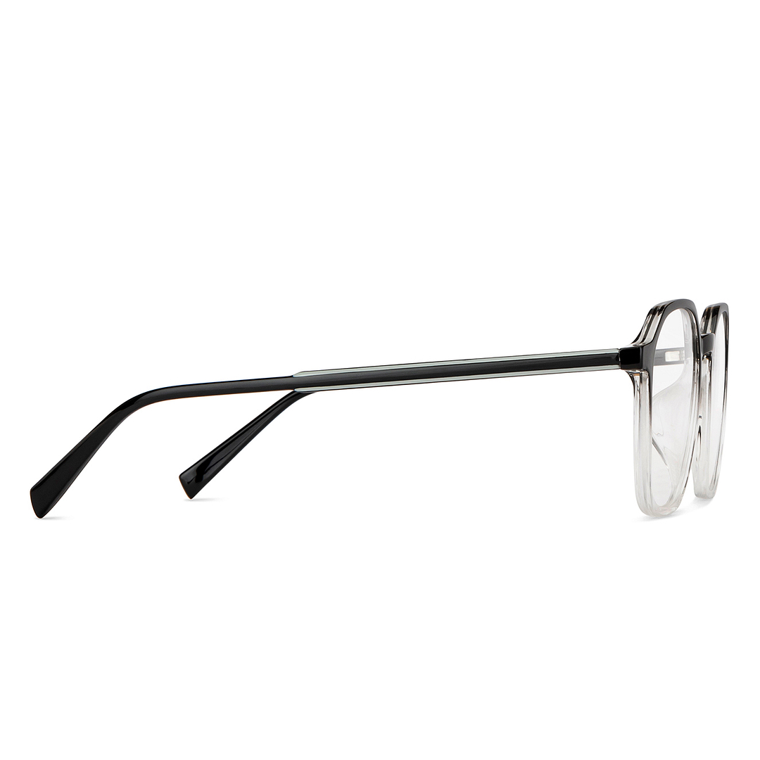 Lenskart Air Online Black Transparent Full Rim Hexagonal left side