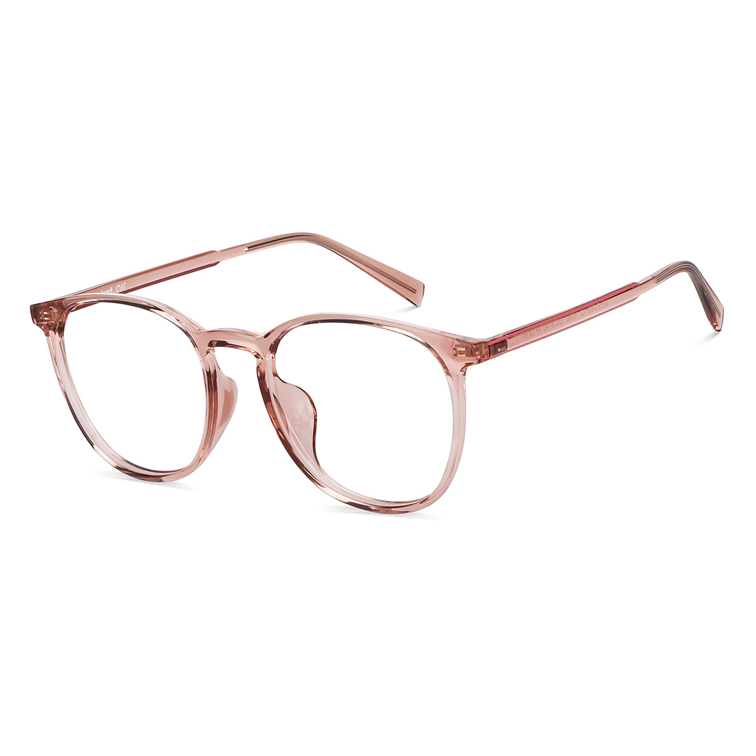 Lenskart Air Online Pink Transparent Full Rim Round right side