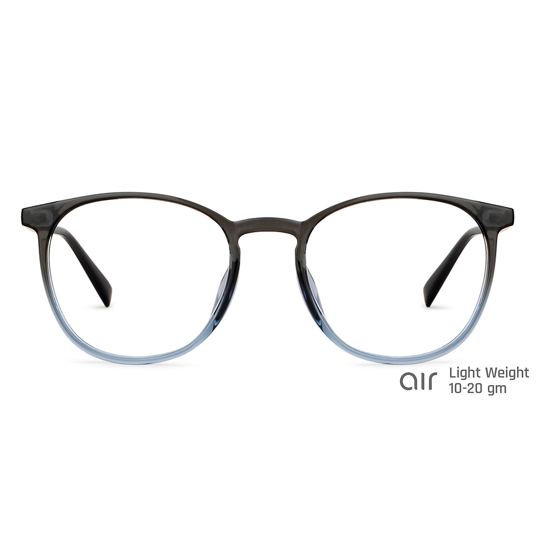 Lenskart Air Online Blue Transparent Full Rim Round right side
