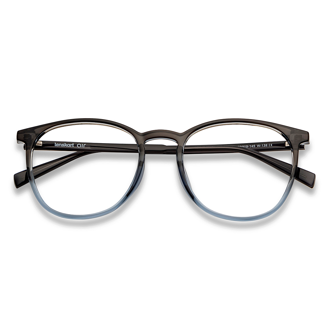 Lenskart Air Online Blue Transparent Full Rim Round left side