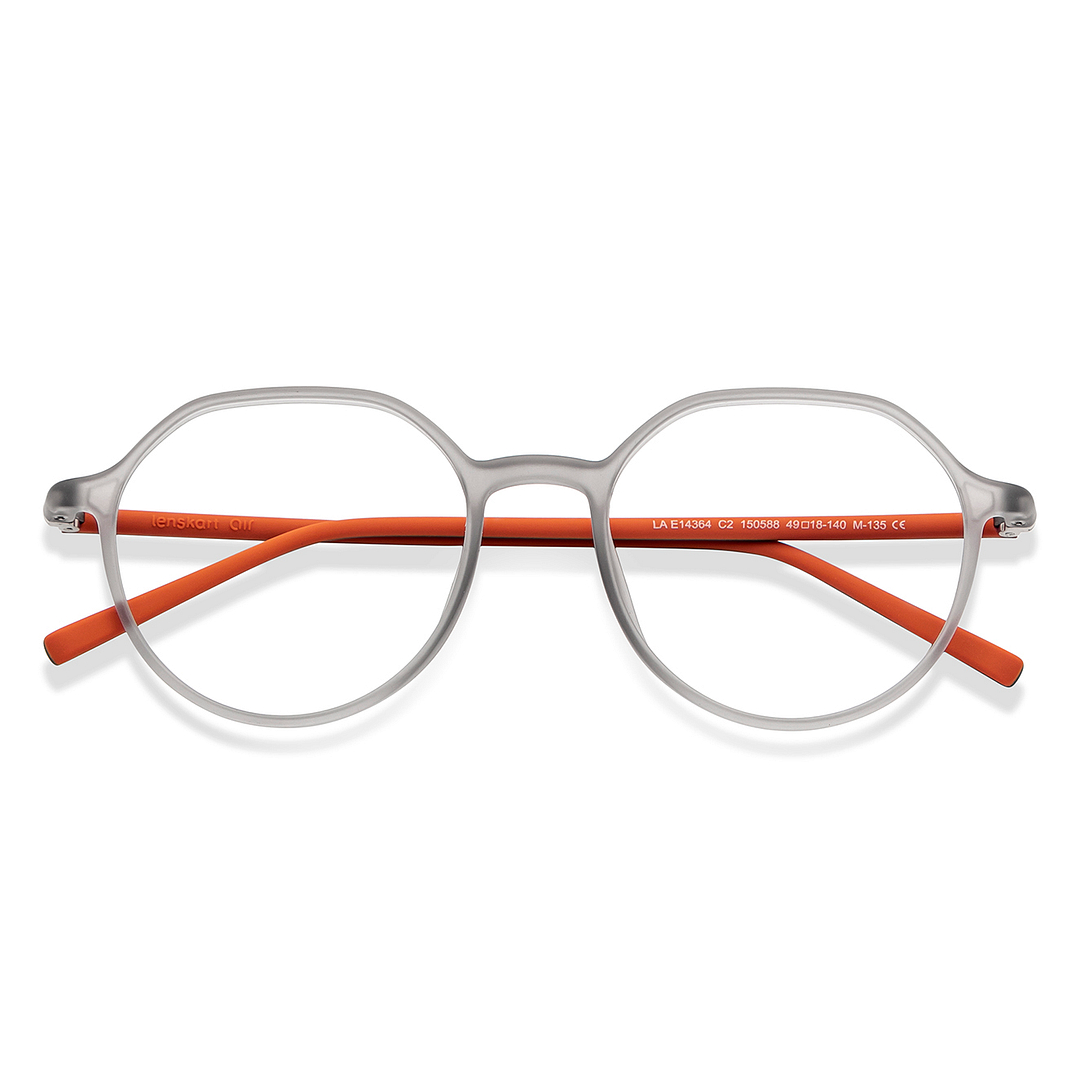 Lenskart Air Online Orange Full Rim Round left side