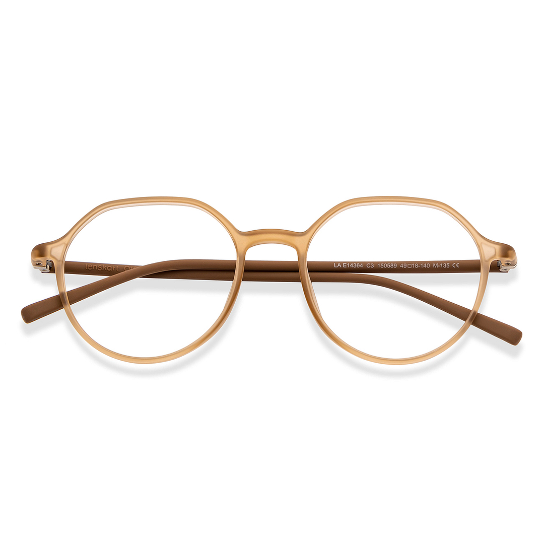 Lenskart Air Online Brown Transparent Full Rim Square left side