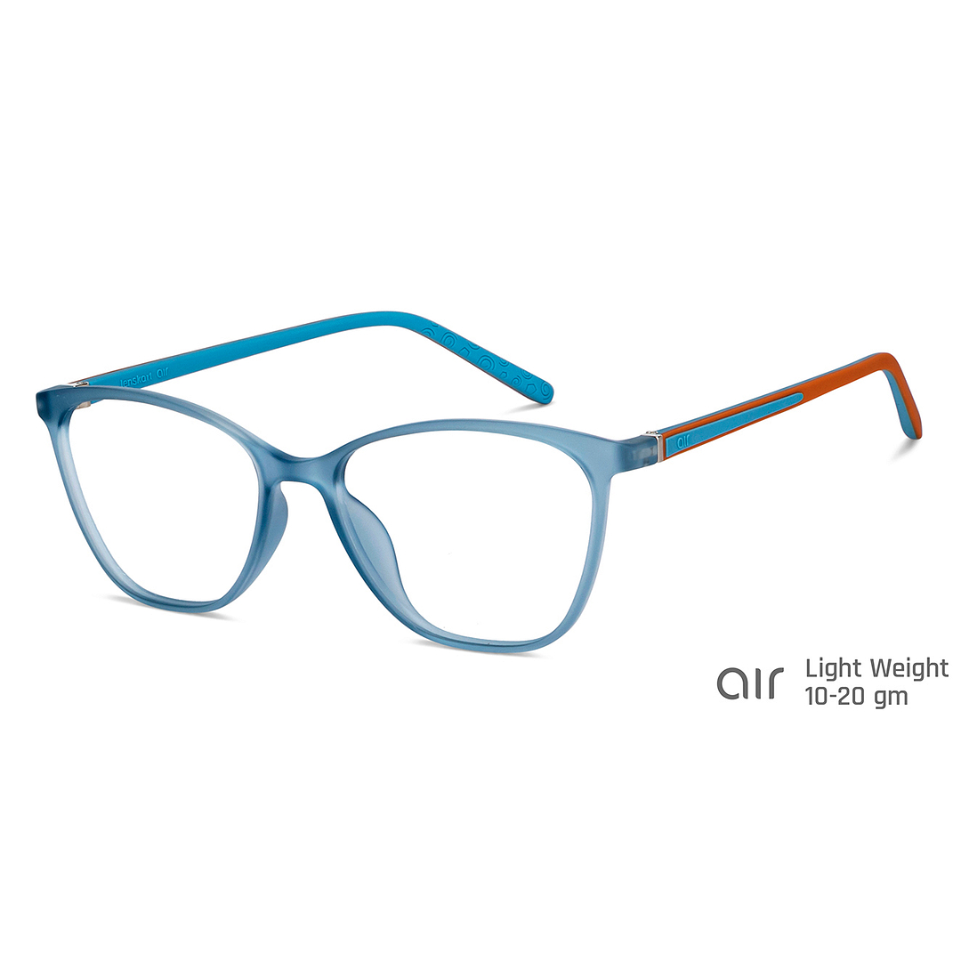 Lenskart Air Online Sky Blue Full Rim Square left side